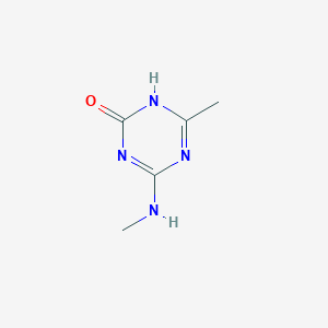 molecular formula C5H8N4O B2513483 4-Methyl-6-(methylamino)-1,3,5-triazin-2-ol CAS No. 879554-45-7