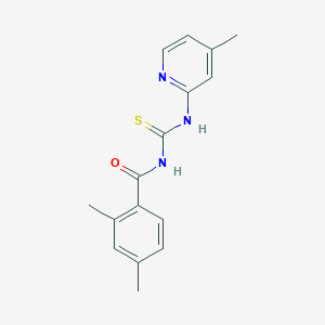 molecular formula C16H17N3OS B251349 2,4-dimethyl-N-[(4-methylpyridin-2-yl)carbamothioyl]benzamide 