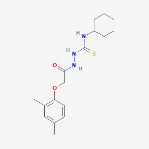 molecular formula C17H25N3O2S B2513498 1-(2-(2,4-二甲基苯氧基)乙酰基)-4-环己硫代氨基脲 CAS No. 891373-84-5