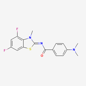 molecular formula C17H15F2N3OS B2513499 N-(4,6-difluoro-3-methyl-1,3-benzothiazol-2-ylidene)-4-(dimethylamino)benzamide CAS No. 868375-70-6