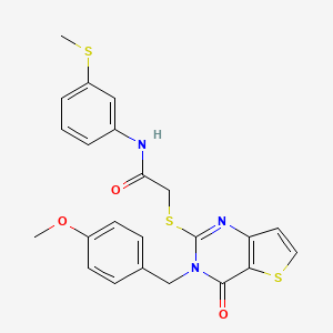 2-{[3-(4-methoxybenzyl)-4-oxo-3,4-dihydrothieno[3,2-d]pyrimidin-2-yl]sulfanyl}-N-[3-(methylsulfanyl)phenyl]acetamide