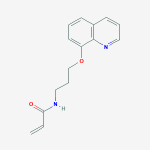 molecular formula C15H16N2O2 B2513504 N-(3-Quinolin-8-yloxypropyl)prop-2-enamide CAS No. 2411286-03-6