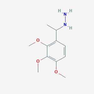 molecular formula C11H18N2O3 B2513510 1-(2,3,4-Trimethoxyphenyl)ethylhydrazine CAS No. 1397006-60-8
