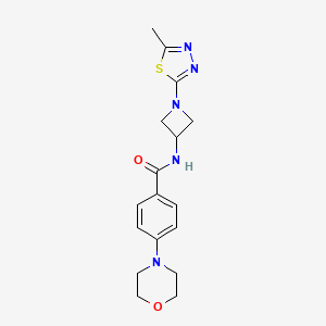 N-[1-(5-Methyl-1,3,4-thiadiazol-2-yl)azetidin-3-yl]-4-morpholin-4-ylbenzamide