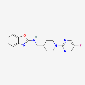 molecular formula C17H18FN5O B2513522 N-{[1-(5-fluoropyrimidin-2-yl)piperidin-4-yl]methyl}-1,3-benzoxazol-2-amine CAS No. 2380042-44-2