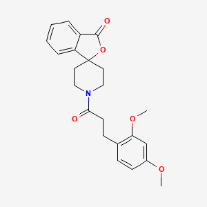 molecular formula C23H25NO5 B2513523 1'-(3-(2,4-dimethoxyphenyl)propanoyl)-3H-spiro[isobenzofuran-1,4'-piperidin]-3-one CAS No. 1797140-03-4