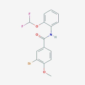 molecular formula C15H12BrF2NO3 B251354 3-bromo-N-[2-(difluoromethoxy)phenyl]-4-methoxybenzamide 
