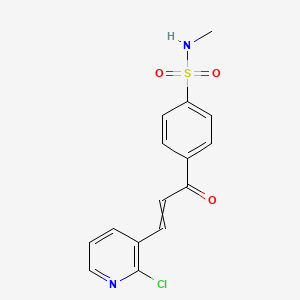 molecular formula C15H13ClN2O3S B2513540 4-[3-(2-chloropyridin-3-yl)prop-2-enoyl]-N-methylbenzene-1-sulfonamide CAS No. 1424663-48-8