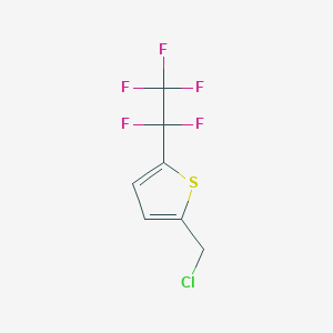 molecular formula C7H4ClF5S B2513547 2-(Chloromethyl)-5-(1,1,2,2,2-pentafluoroethyl)thiophene CAS No. 2416230-34-5
