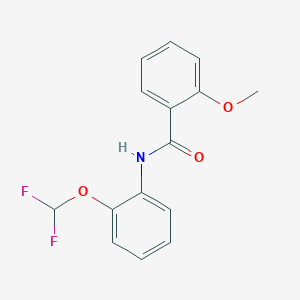 molecular formula C15H13F2NO3 B251355 N-[2-(difluoromethoxy)phenyl]-2-methoxybenzamide 
