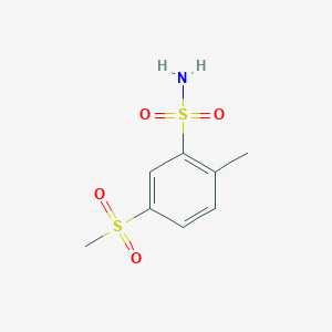 molecular formula C8H11NO4S2 B2513552 2-甲基-5-(甲基磺酰基)苯磺酰胺 CAS No. 1671-20-1