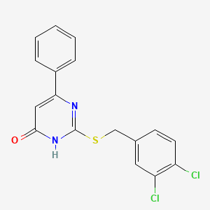 2-((3,4-dichlorobenzyl)thio)-6-phenylpyrimidin-4(3H)-one