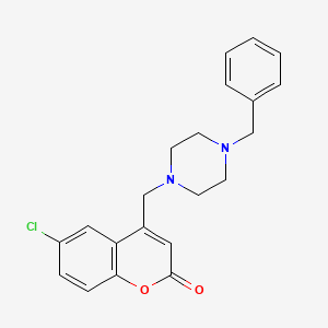 4-((4-benzylpiperazin-1-yl)methyl)-6-chloro-2H-chromen-2-one