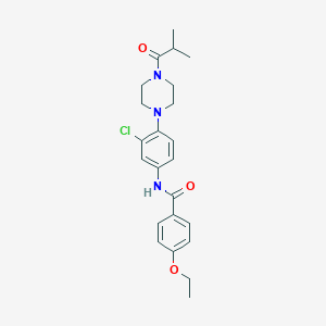 molecular formula C23H28ClN3O3 B251358 N-[3-chloro-4-(4-isobutyryl-1-piperazinyl)phenyl]-4-ethoxybenzamide 