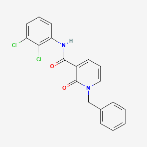 molecular formula C19H14Cl2N2O2 B2513580 1-benzyl-N-(2,3-dichlorophenyl)-2-oxo-1,2-dihydropyridine-3-carboxamide CAS No. 932962-60-2