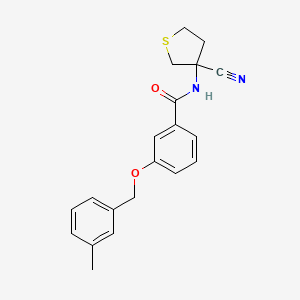 molecular formula C20H20N2O2S B2513581 N-(3-cyanothiolan-3-yl)-3-[(3-methylphenyl)methoxy]benzamide CAS No. 1424607-97-5