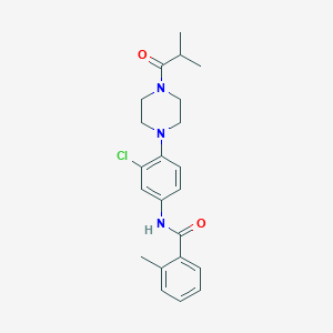 N-[3-chloro-4-(4-isobutyryl-1-piperazinyl)phenyl]-2-methylbenzamide