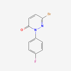 molecular formula C10H6BrFN2O B2513613 6-Bromo-2-(4-fluorophenyl)pyridazin-3(2H)-one CAS No. 1824051-87-7