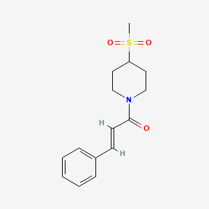 molecular formula C15H19NO3S B2513617 (E)-1-(4-(甲磺酰基)哌啶-1-基)-3-苯基丙-2-烯-1-酮 CAS No. 1448139-60-3