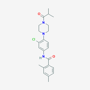 molecular formula C23H28ClN3O2 B251362 N-[3-chloro-4-(4-isobutyryl-1-piperazinyl)phenyl]-2,4-dimethylbenzamide 