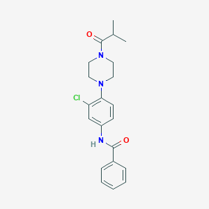 molecular formula C21H24ClN3O2 B251363 N-[3-chloro-4-(4-isobutyryl-1-piperazinyl)phenyl]benzamide 