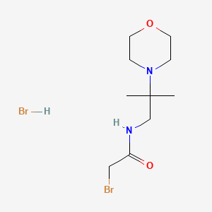 molecular formula C10H20Br2N2O2 B2513644 2-bromo-N-[2-methyl-2-(morpholin-4-yl)propyl]acetamide hydrobromide CAS No. 1384428-86-7