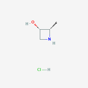 molecular formula C4H10ClNO B2513651 (2S,3S)-2-methylazetidin-3-ol hydrochloride CAS No. 1354352-24-1; 2227199-20-2