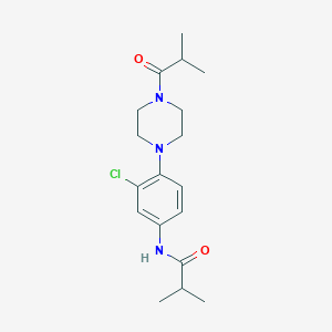 N-[3-chloro-4-(4-isobutyryl-1-piperazinyl)phenyl]-2-methylpropanamide