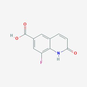 molecular formula C10H6FNO3 B2513661 8-Fluoro-2-oxo-1H-quinoline-6-carboxylic acid CAS No. 1267333-33-4