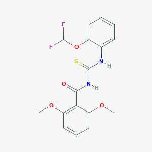 N-{[2-(difluoromethoxy)phenyl]carbamothioyl}-2,6-dimethoxybenzamide