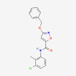 molecular formula C18H15ClN2O3 B2513673 3-(苯甲氧基)-N-(3-氯-2-甲基苯基)异恶唑-5-甲酰胺 CAS No. 1421445-86-4