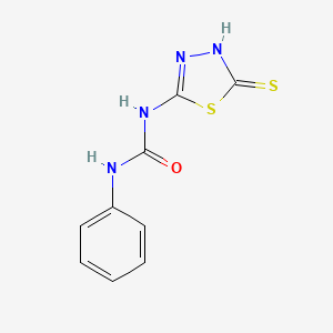 molecular formula C9H8N4OS2 B2513682 1-苯基-3-(5-硫代-1,3,4-噻二唑-2-基)脲 CAS No. 31199-89-0