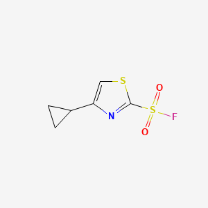 molecular formula C6H6FNO2S2 B2513687 4-环丙基-1,3-噻唑-2-磺酰氟 CAS No. 2228462-63-1