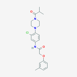 N-[3-chloro-4-(4-isobutyryl-1-piperazinyl)phenyl]-2-(3-methylphenoxy)acetamide