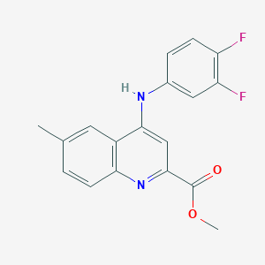 molecular formula C18H14F2N2O2 B2513699 Methyl 4-[(3,4-difluorophenyl)amino]-6-methylquinoline-2-carboxylate CAS No. 1207007-83-7
