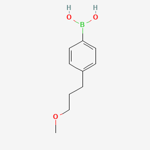 molecular formula C10H15BO3 B2513709 [4-(3-Methoxypropyl)phenyl]boronic acid CAS No. 173854-37-0