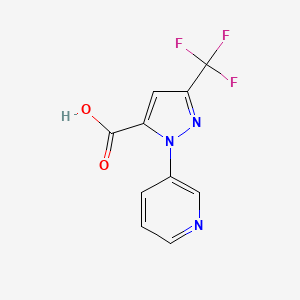 molecular formula C10H6F3N3O2 B2513712 1-(吡啶-3-基)-3-(三氟甲基)-1H-吡唑-5-羧酸 CAS No. 2251053-50-4