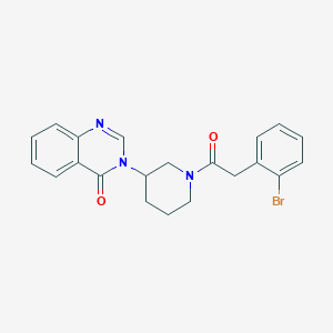 molecular formula C21H20BrN3O2 B2513713 3-(1-(2-(2-bromophenyl)acetyl)piperidin-3-yl)quinazolin-4(3H)-one CAS No. 2034518-02-8