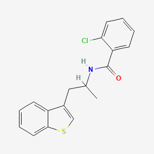 molecular formula C18H16ClNOS B2513720 N-(1-(benzo[b]thiophen-3-yl)propan-2-yl)-2-chlorobenzamide CAS No. 2034297-56-6