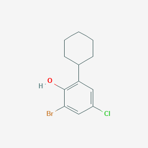molecular formula C12H14BrClO B2513721 2-Bromo-4-chloro-6-cyclohexylphenol CAS No. 2367002-72-8