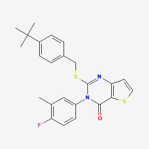 2-[(4-tert-butylbenzyl)sulfanyl]-3-(4-fluoro-3-methylphenyl)thieno[3,2-d]pyrimidin-4(3H)-one