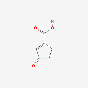 molecular formula C6H6O3 B2513730 3-Oxocyclopent-1-enecarboxylic acid CAS No. 108384-36-7; 196496-02-3
