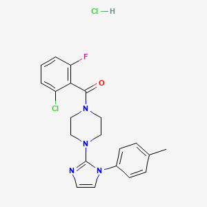 (2-chloro-6-fluorophenyl)(4-(1-(p-tolyl)-1H-imidazol-2-yl)piperazin-1-yl)methanone hydrochloride