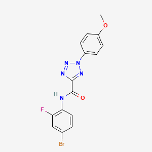 molecular formula C15H11BrFN5O2 B2513732 N-(4-溴-2-氟苯基)-2-(4-甲氧基苯基)-2H-四唑-5-甲酰胺 CAS No. 1396878-05-9