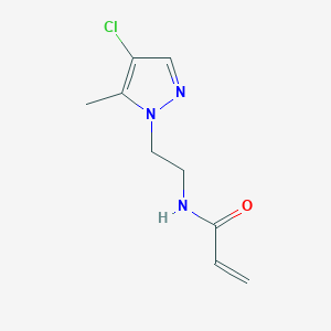 molecular formula C9H12ClN3O B2513734 N-[2-(4-Chloro-5-methylpyrazol-1-yl)ethyl]prop-2-enamide CAS No. 2305479-42-7