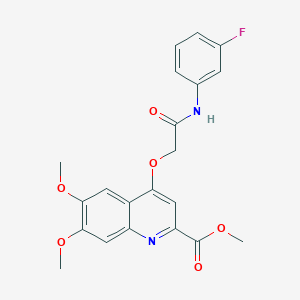 molecular formula C21H19FN2O6 B2513737 7-{[异丁酰基(4-甲苯基)氨基]甲基}-N-(4-甲苯基)-2,3-二氢-1,4-苯并恶唑并-4(5H)-甲酰胺 CAS No. 1358224-79-9