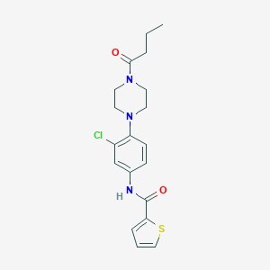 molecular formula C19H22ClN3O2S B251374 N-[4-(4-butanoylpiperazin-1-yl)-3-chlorophenyl]thiophene-2-carboxamide 