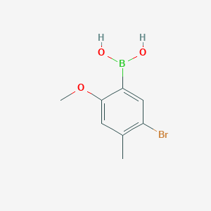 molecular formula C8H10BBrO3 B2513748 5-溴-2-甲氧基-4-甲基苯硼酸 CAS No. 2096336-26-2