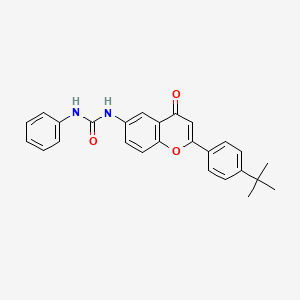 molecular formula C26H24N2O3 B2513755 1-(2-(4-(叔丁基)苯基)-4-氧代-4H-色满-6-基)-3-苯基脲 CAS No. 923185-62-0