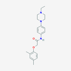 molecular formula C22H29N3O2 B251377 2-(2,4-dimethylphenoxy)-N-[4-(4-ethylpiperazin-1-yl)phenyl]acetamide 